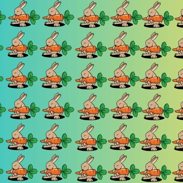 Can you beat the 4% challenge? spot the odd one out in 8 seconds or less - find the rabbit that stands out!