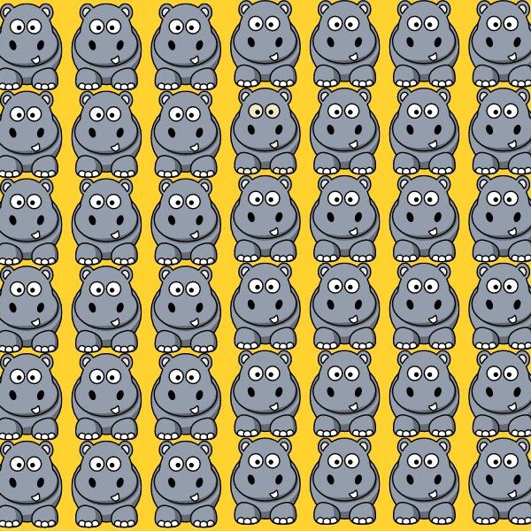 Can you spot the odd one out in 6 seconds? Only 4% of people can beat this hippo challenge!